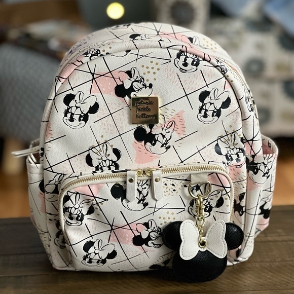Petunia Pickle Bottom Mini Backpack Shimmery Gold Minnie Mouse Disney - Picture 1 of 11